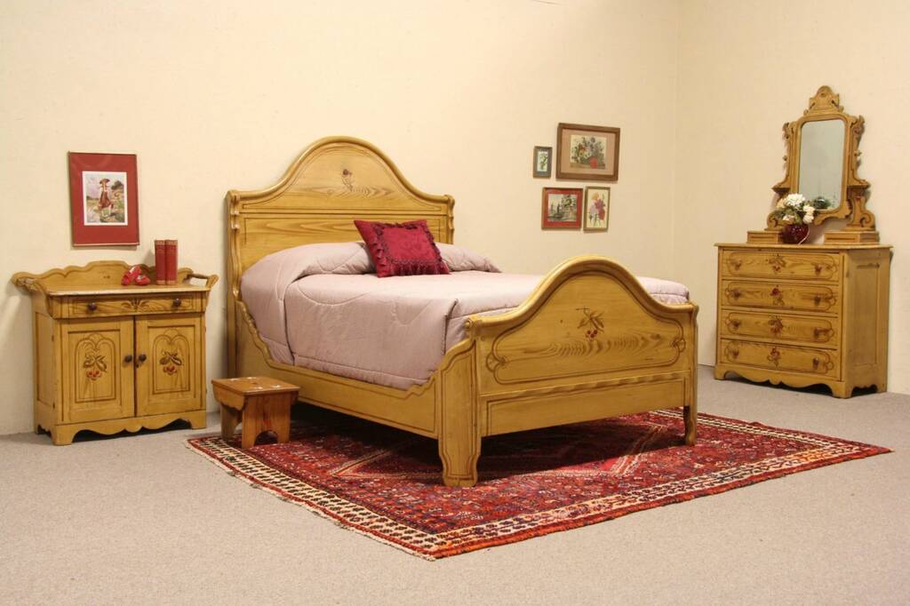 painted pine bedroom furniture set