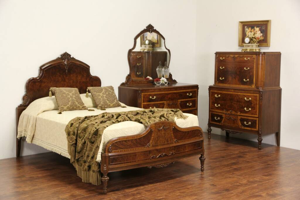 1930's walnut bedroom furniture