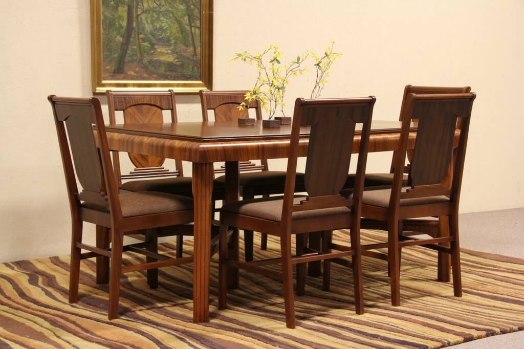 antique waterfall dining room set