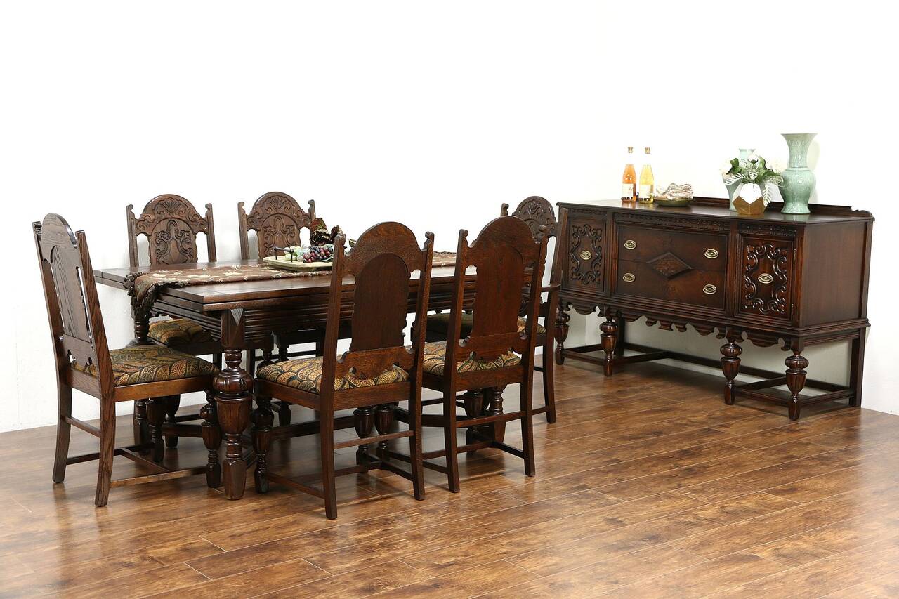 antique english dining room set