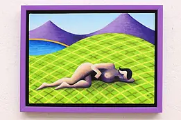 Nude on Hill Original Acrylic Painting, Bodden 16" #46990