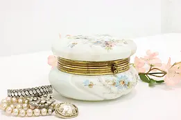 Victorian Antique Jewelry or Keepsake Boudoir Jar Wave Crest #47101