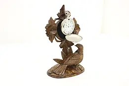 Black Forest Antique Hand Carved Bird Pocket Watch Stand #47675