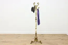 Victorian Design Vintage Brass & Onyx Coat Stand or Tree #48140