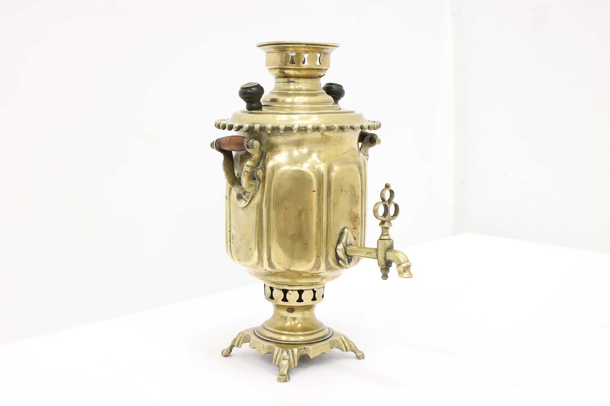Vintage Copper miniature tea boiler with base stove set up