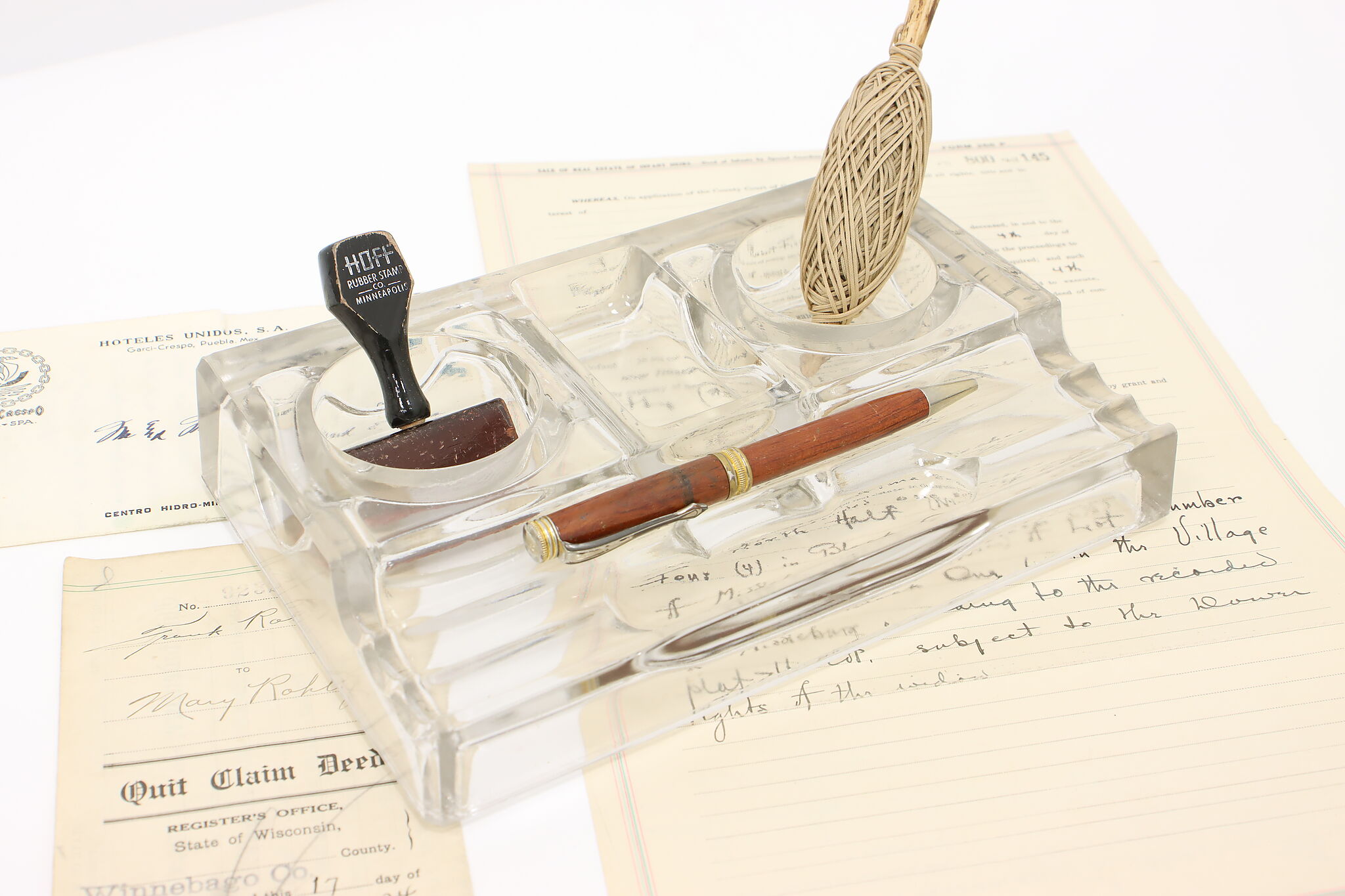 4 Pcs Crystal Glass Pen Set with Pen Holder 2 Ink Dip Pen for