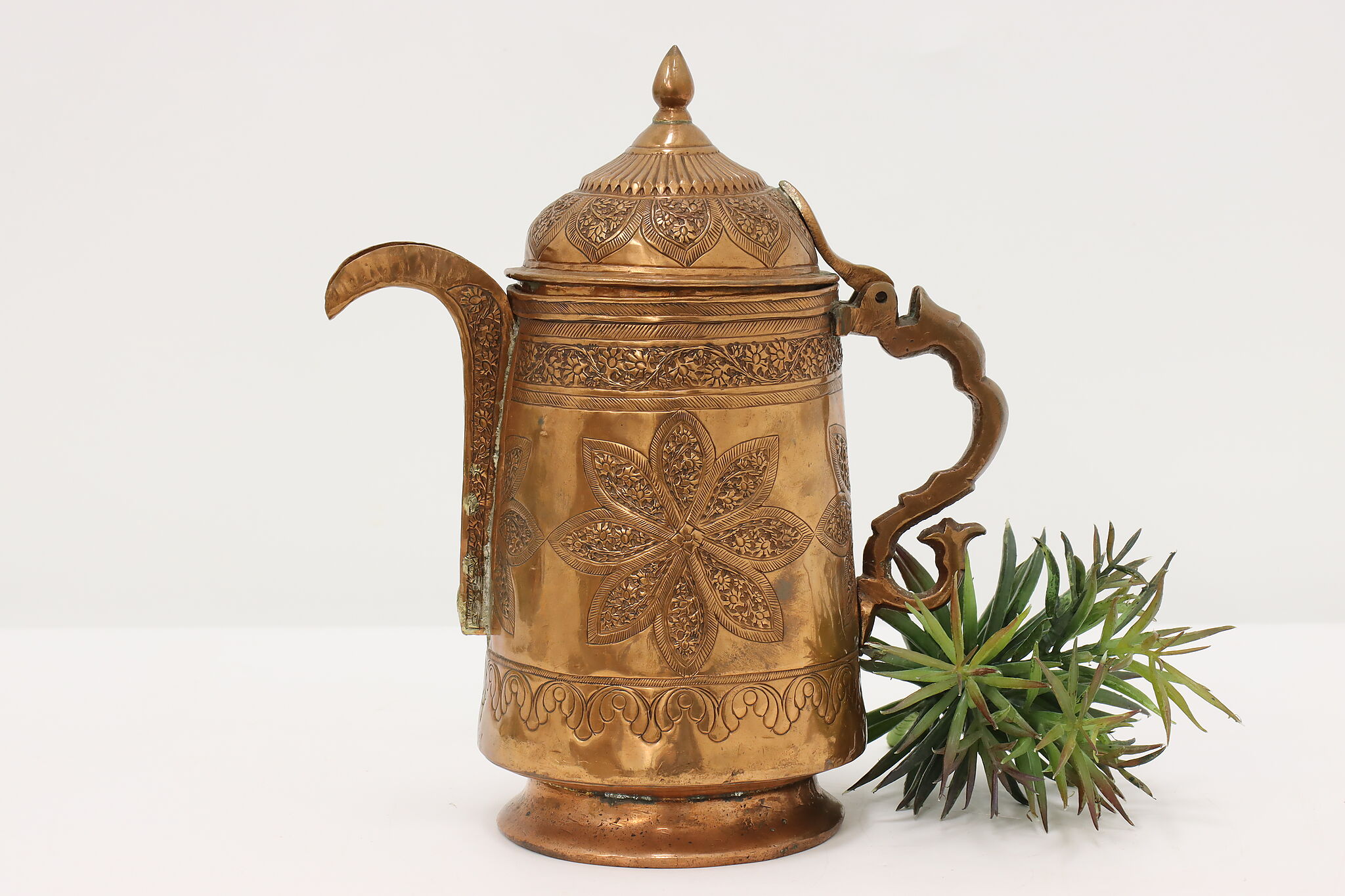 Turkish Coffee Pot Set, 3 Pcs Copper