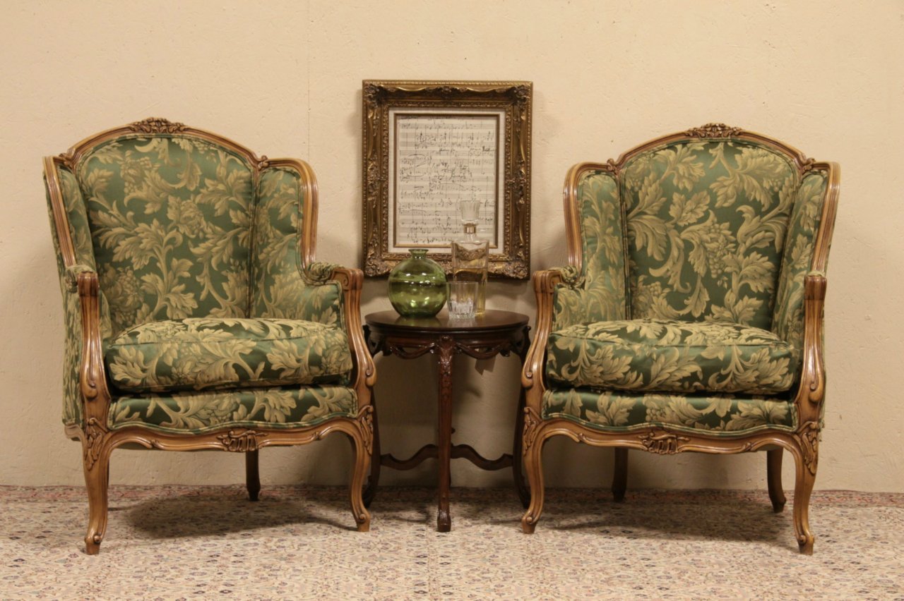 Pair of 1920s Louis XV Style Painted and Gilt Child's Chairs with