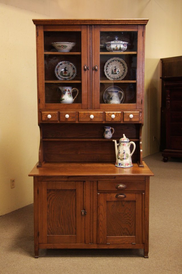 Pantry 1890's Antique Pantry Flour Bin, Wood Box or Dogfood Cabinet