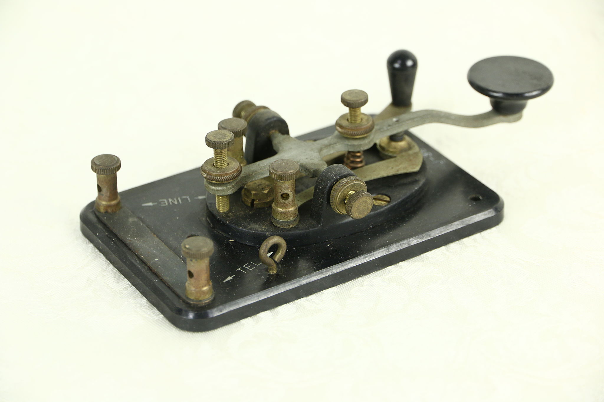 Telegraph Key 1900s Bakelite And Brass Antique