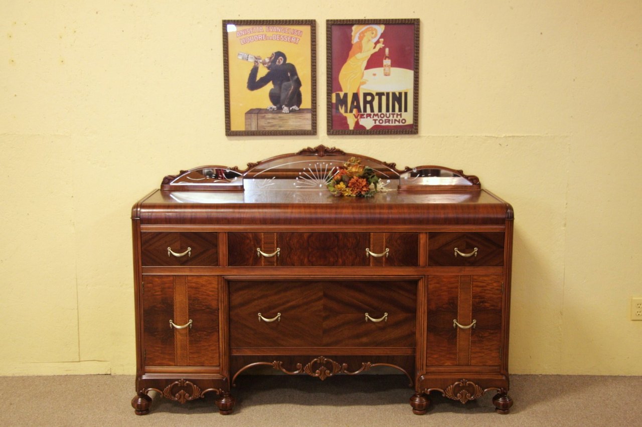 Art Deco Waterfall Sideboard or Credenza