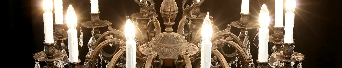 Dark Bronze 12 Candle 3' Chandelier