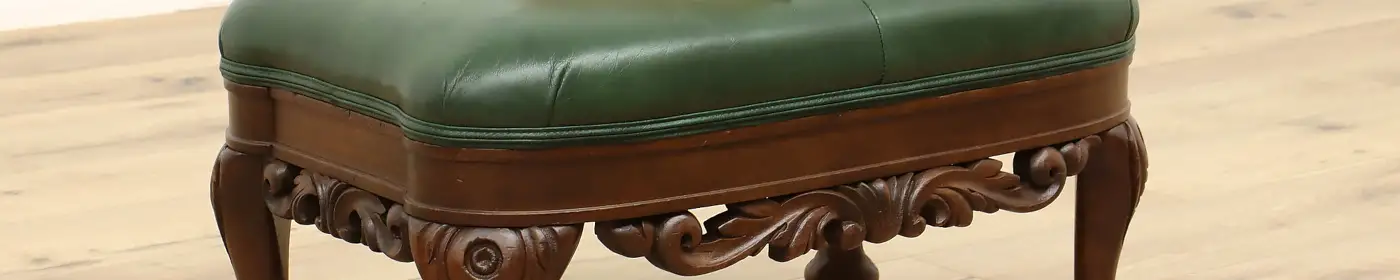 Carved Mahogany Vintage Footstool