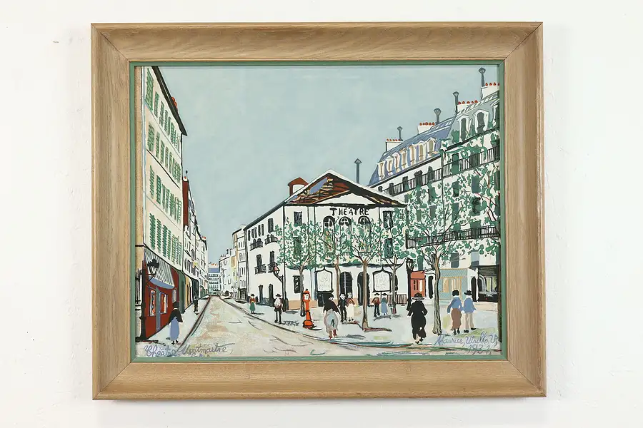 Main image of "Montmartre Theatre" Vintage Print, Paris France, After Utrillo 30"