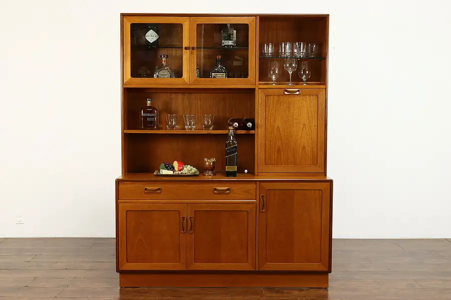 Main image of Midcentury Modern Vintage Teak Sideboard, Bar Cabinet, or Wall Unit