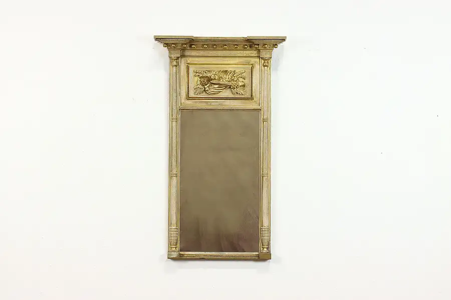 Main image of Federal Empire Antique 1820s Gold Leaf Mirror, Cornucopia Horn of Plenty