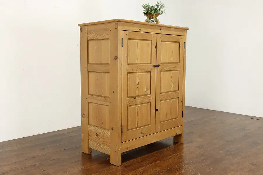 Main image of Farmhouse Vintage Pine Artisanal Wardrobe, Closet, Bath Cabinet, Weller