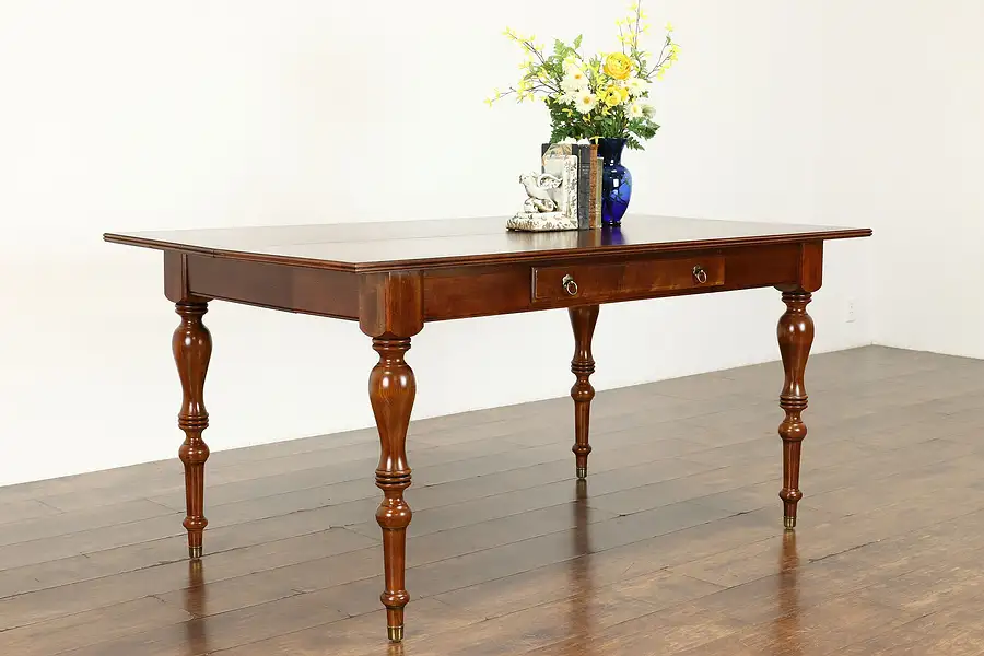 Main image of Vintage Maple Flip Top Sofa Console Table, Opens for Dining, Ethan Allen