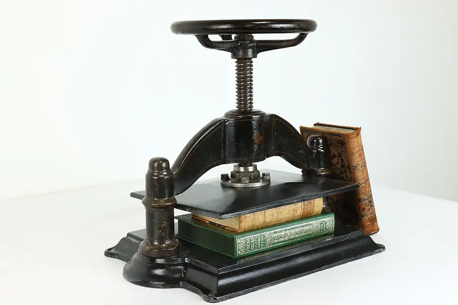 Main image of Victorian Industrial Antique Cast Iron Bookbinder Book Press