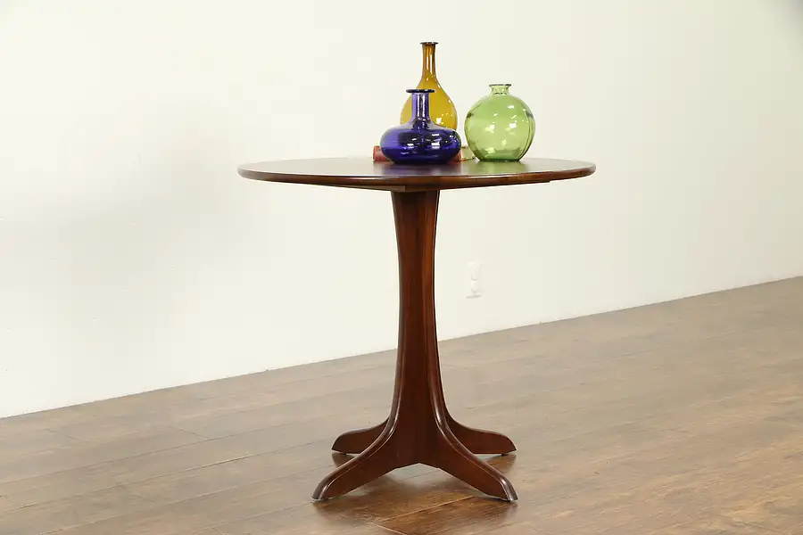 Main image of Midcentury Modern 1960 Vintage Walnut Game, Lamp or End Table