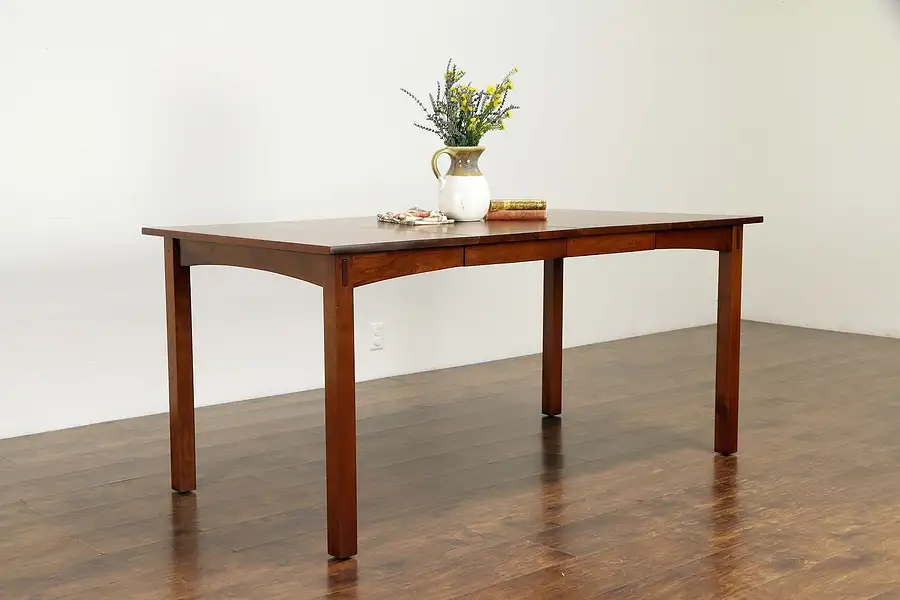 Main image of Craftsman Cherry Dining, Game or Kitchen Table, 2 Leaves, Stickley 1999