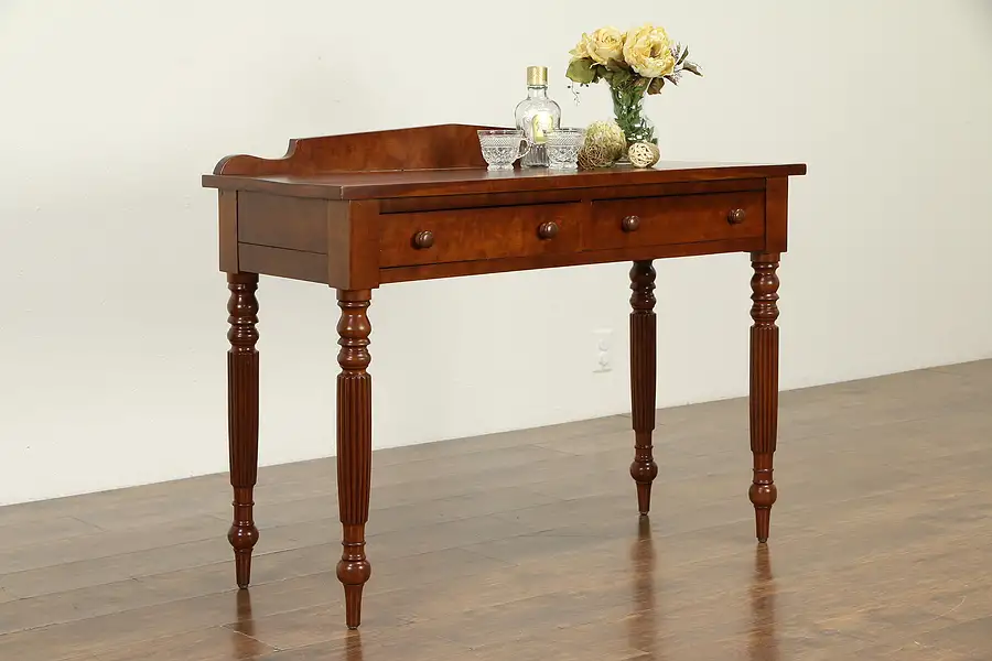 Main image of Cherry Antique Sheraton 1820 Server, Sofa Table or Hall Console