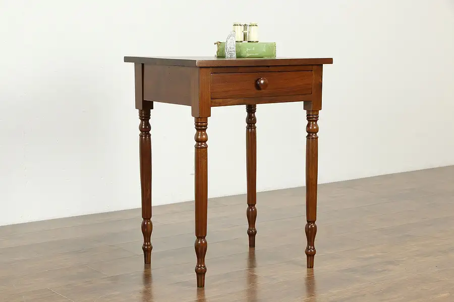 Main image of Victorian Antique Walnut Nightstand. Lamp or End Table