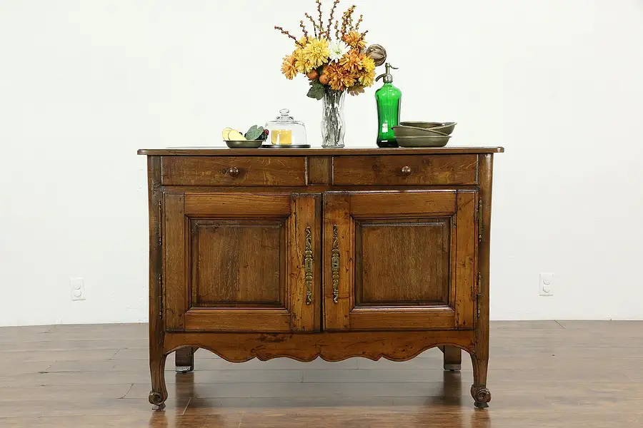 Main image of Country French Antique 1800 Provincial Oak Sideboard or Server