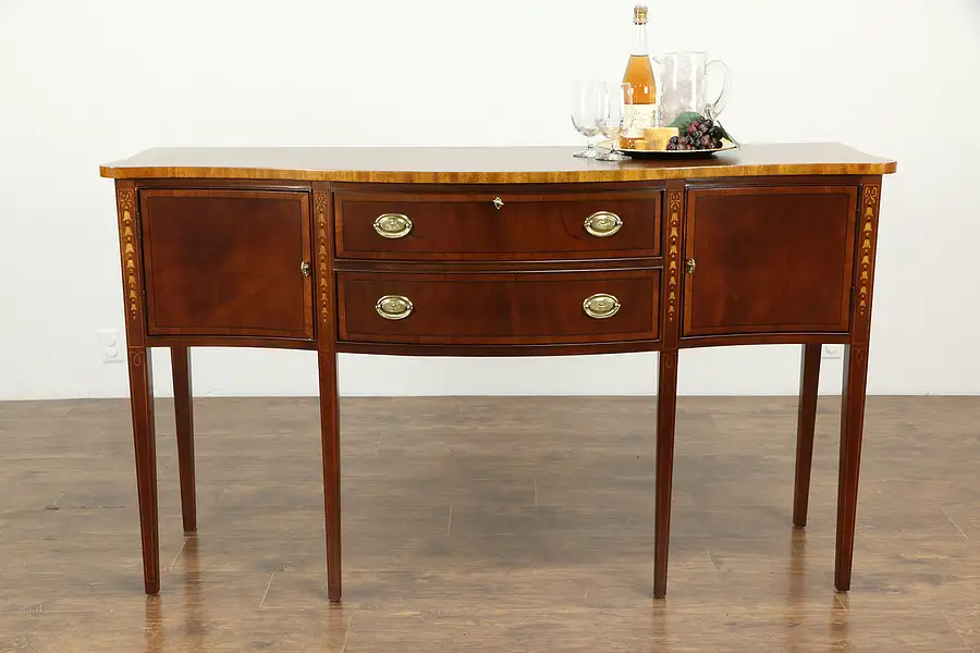 Main image of Traditional Inlaid Mahogany& Marquetry Sideboard or Server, Ethan Allen