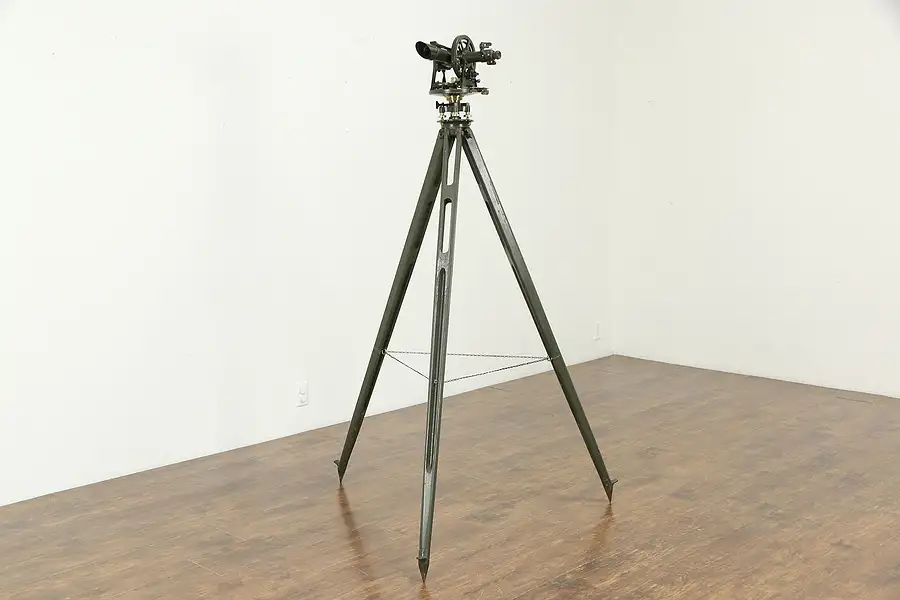 Main image of Surveyor's Transit Theodolite Meteorological Warren Knight, Tripod