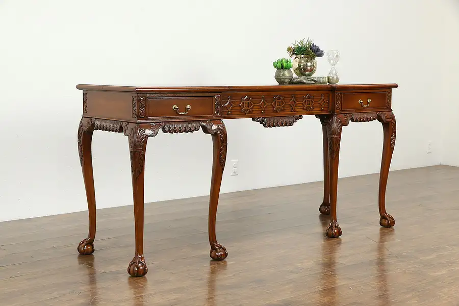 Main image of Georgian Style Hall Console, Sofa Table or Sideboard Signed Ardley Hall