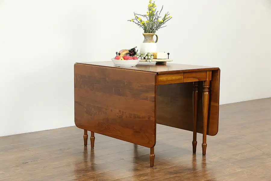 Main image of Cherry Vintage Drop Leaf Dining Table, 2 Leaves