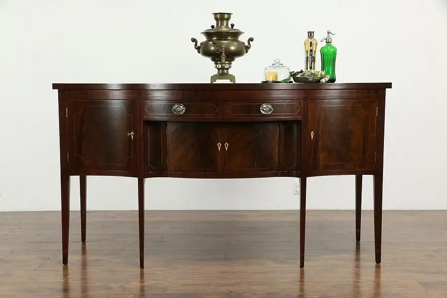 Main image of Hepplewhite Style Antique Design Mahogany Sideboard, Server or Buffet