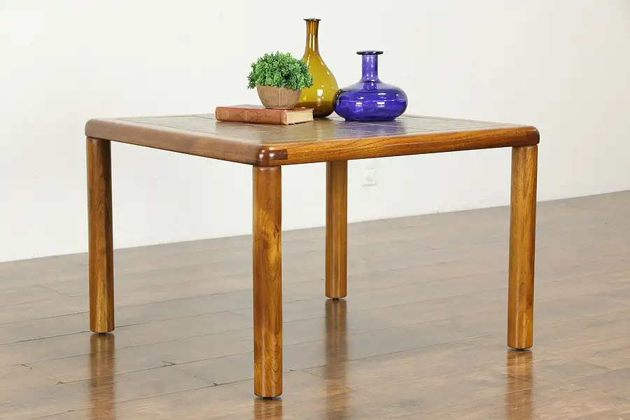 Main image of Midcentury Modern Poulsen Haslev Danish Vintage Teak & Slate Coffee Table