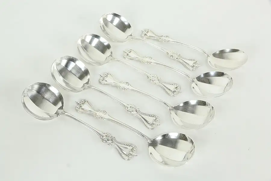 Main image of Towle Old Colonial Set of 8 Sterling Silver 6" Cream Soup Spoons