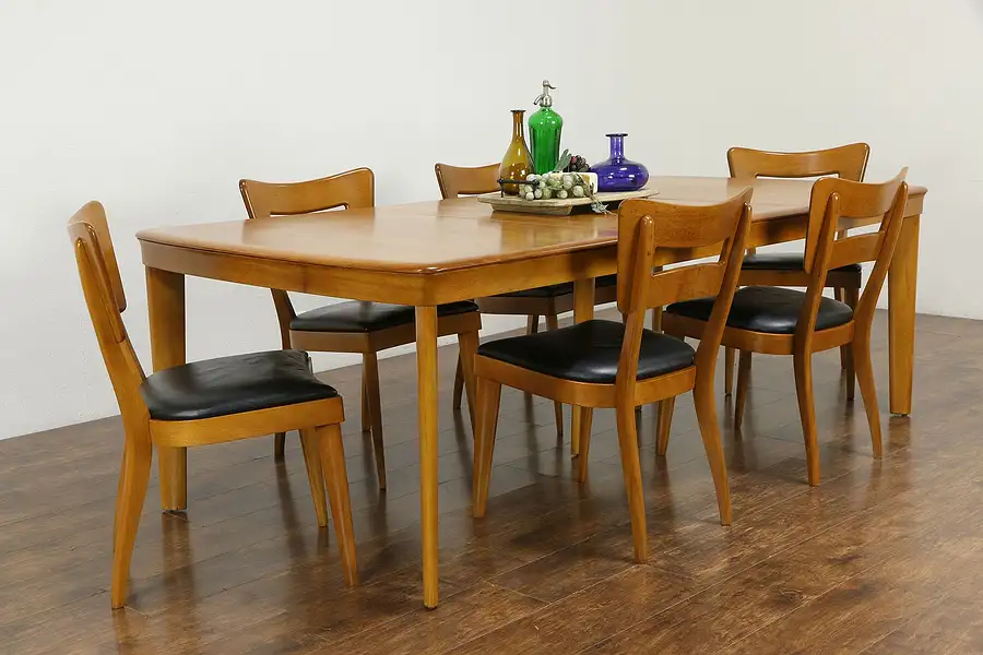 Main image of Midcentury Modern Vintage Dining Set 6 Chairs, Table Heywood Wakefield