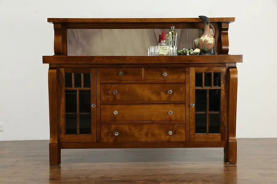 Main image of Sideboard or Antique Server, TV Console Cabinet, Gallery with Mirror