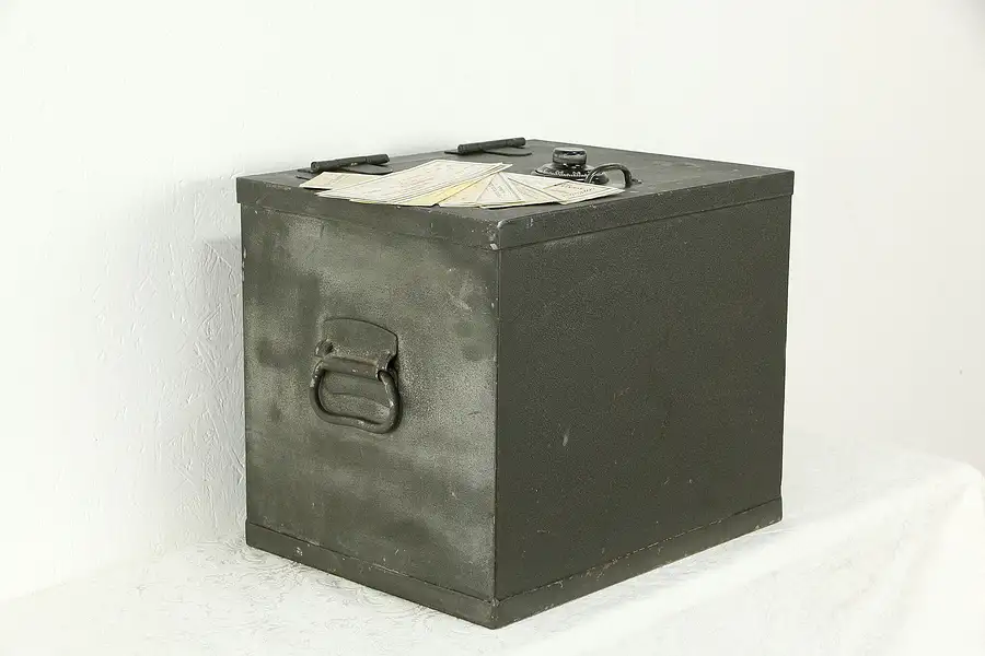 Main image of Iron Vintage Firebox Safe, Yale Combination Lock, Protectall New York