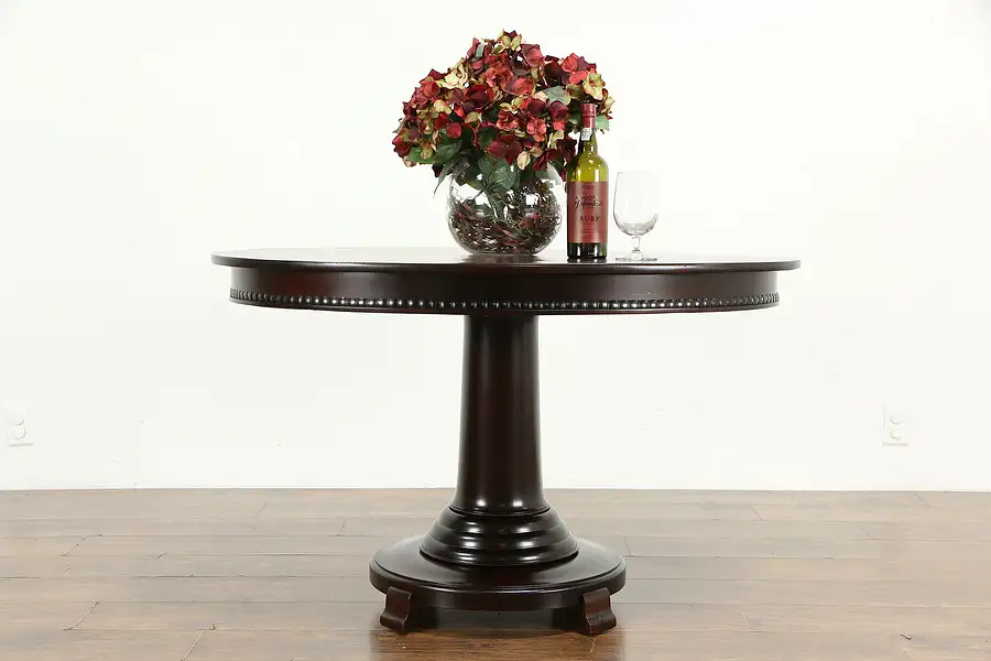 Main image of Scandinavian Oval Mahogany Antique Hall Center or Lamp Table