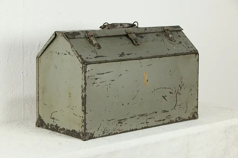 Main image of Industrial Factory Salvage Steel Tool Box or Magazine Rack