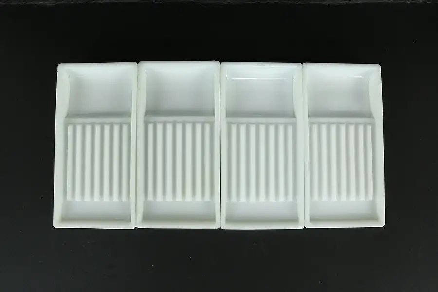 Main image of Antique Milk Glass Dental Trays, The American Cabinet Co.,Two Rivers