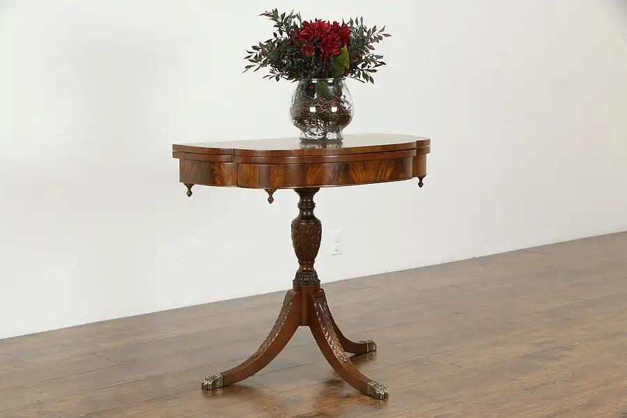 Main image of Georgian Vintage Mahogany Hall Console Opens to Game Table, Warsaw