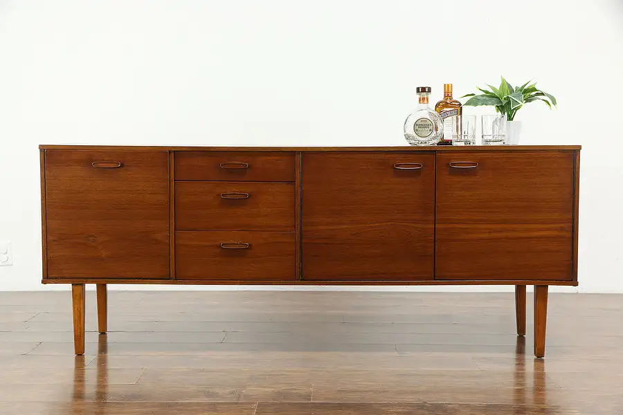 Main image of Midcentury Modern 1960 Vintage English Teak Credenza, TV Console