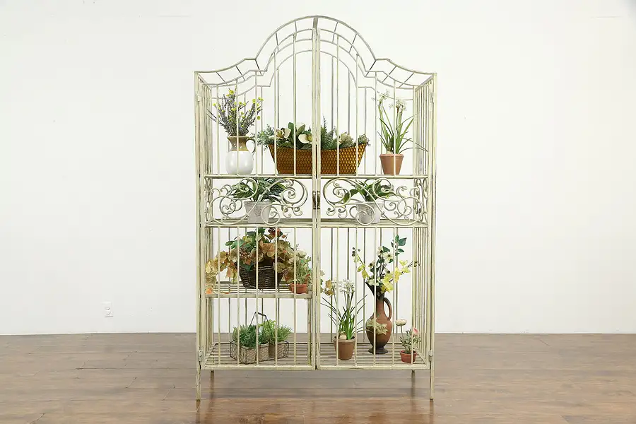 Main image of Wrought Iron Wine Cage, Display Cabinet, or Greenhouse