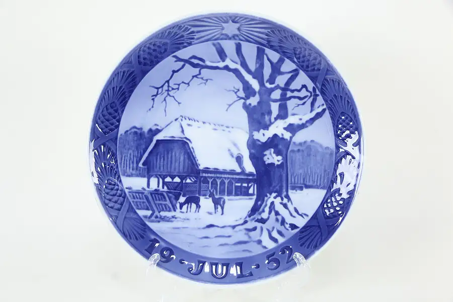 Main image of Royal Copenhagen Christmas Plate, Farm Field, 1952