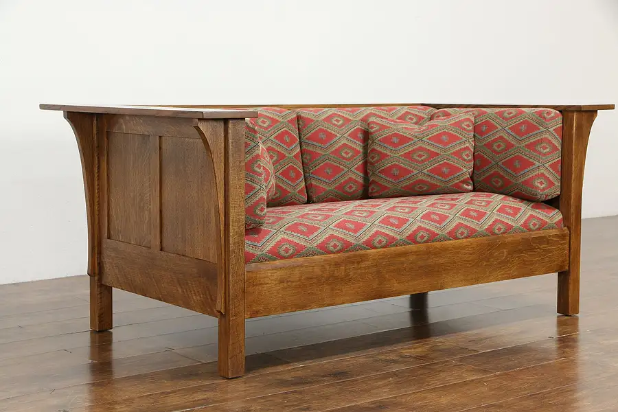 Main image of Stickley Vintage Quartersawn Oak Sofa, Settee or Loveseat