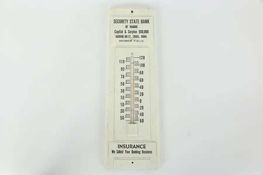 Main image of Security Bank Vintage Advertising Thermometer, St. Croix, MN