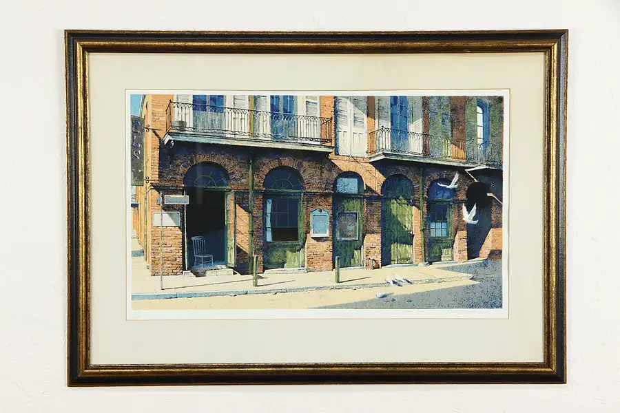 Main image of Bourbon Street Revisited, New Orleans Serigraph Signed Robert Addison 33"