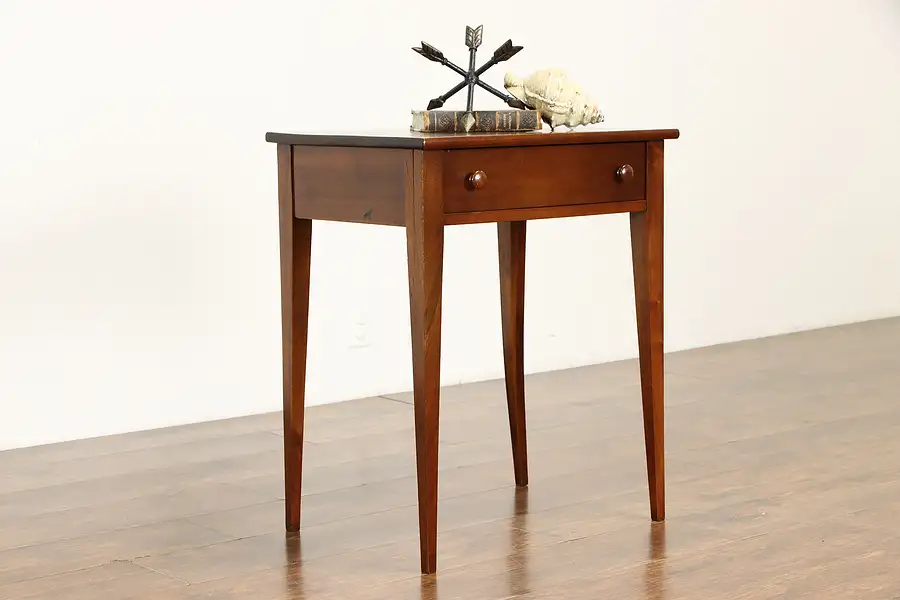 Main image of Hepplewhite Design Vintage Walnut Nightstand or Lamp Table