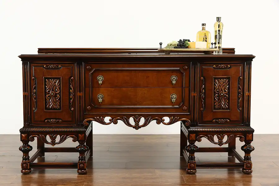 Main image of Tudor Antique Walnut Sideboard, Server, Buffet or Sideboard Berkey & Gay